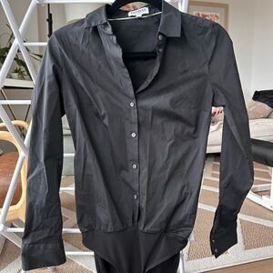 Express Ultimate Essential Black Button-Up Shirt